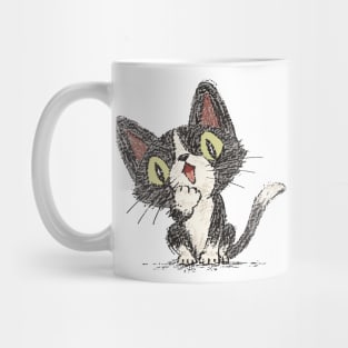 Surprised black cat Mug